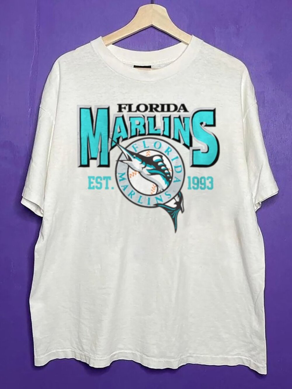 Vintage 90s MLB Florida Marlins Champions Shirt, Florida Marlins Baseball Shirt